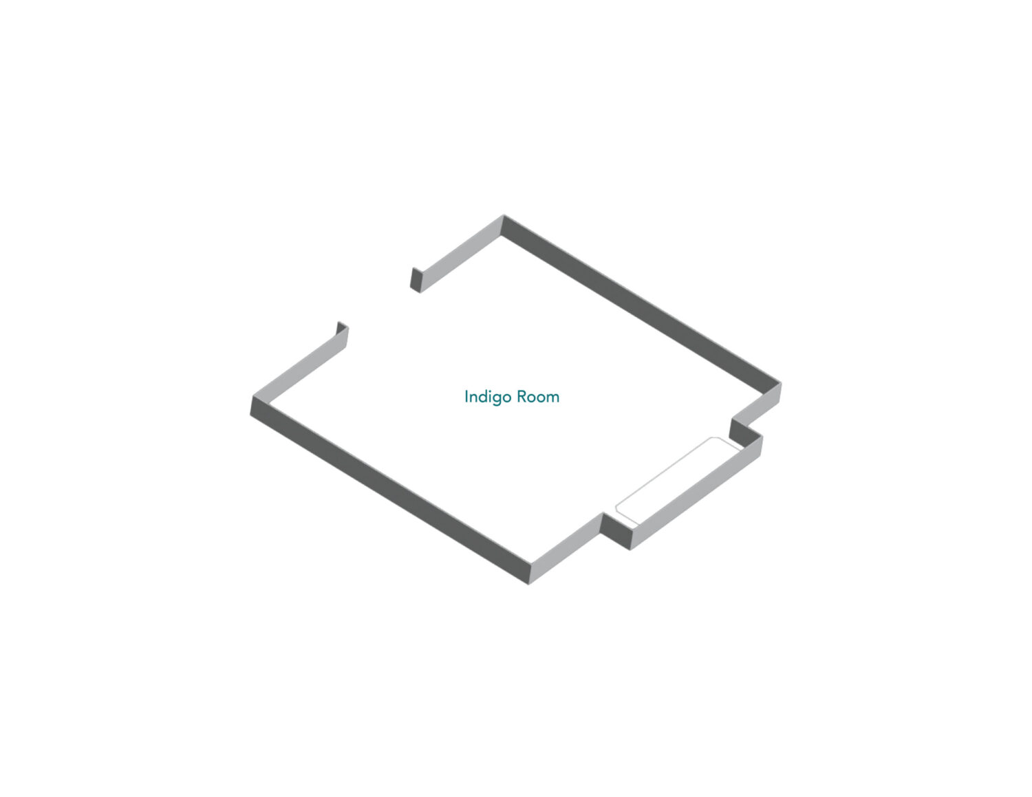The indigo room venue floorplan