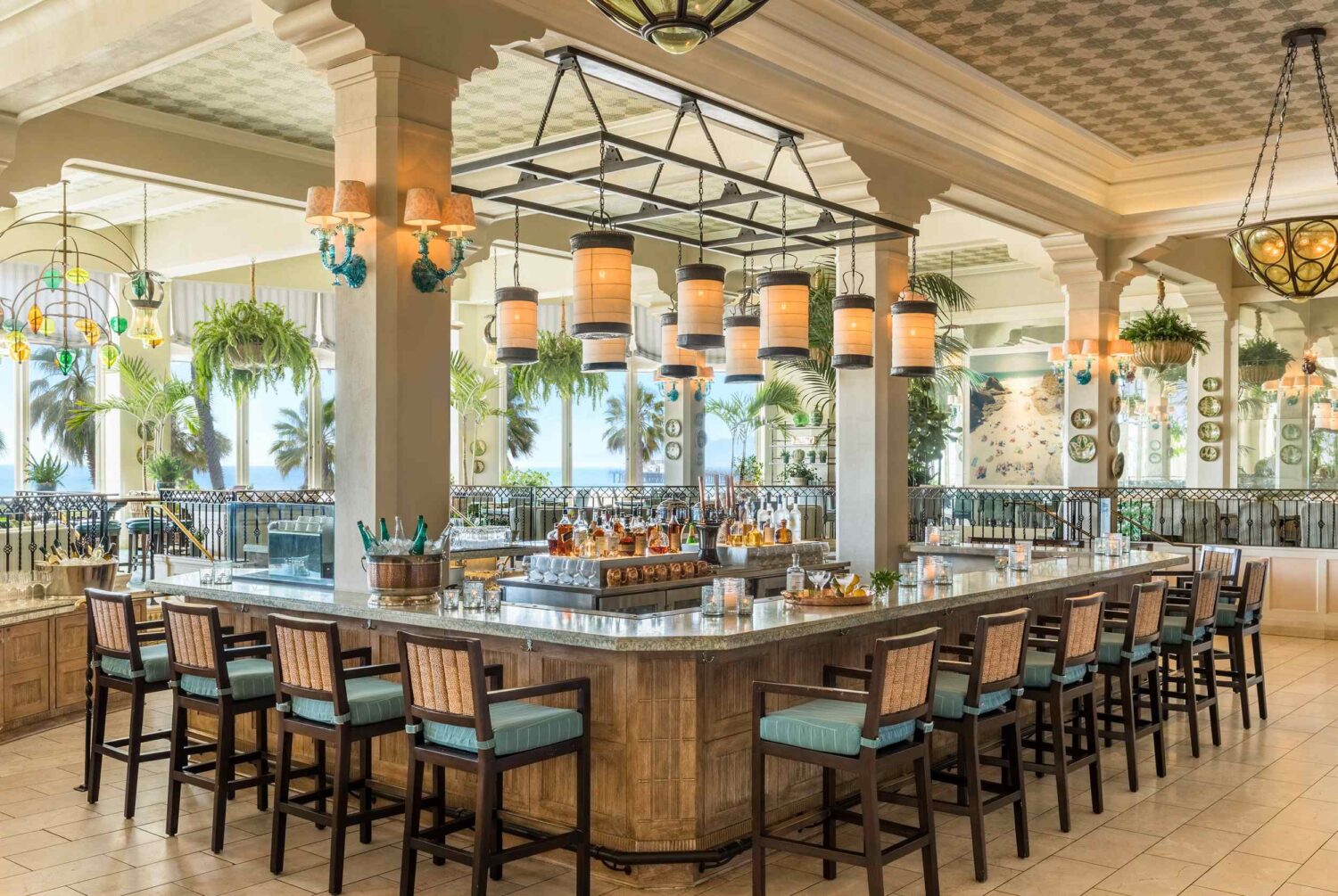 Shot of the bar in the hotel dining restaurant, Terrazza